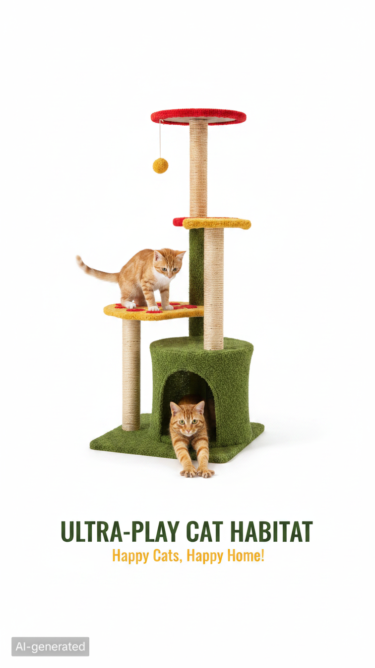 Flower Cat Tree Cute Cat Tree Tower for Indoor 🐅