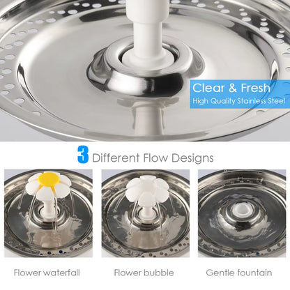 Automatic Pet Water Fountain — 2.4L LED, Silent Pump & 5 Filters